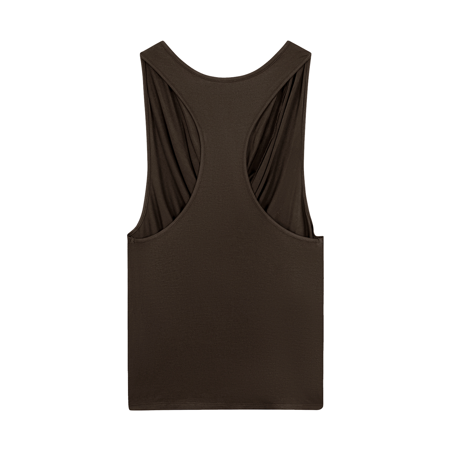 DRAPED SEQUIN‑STAR TANK BROWN