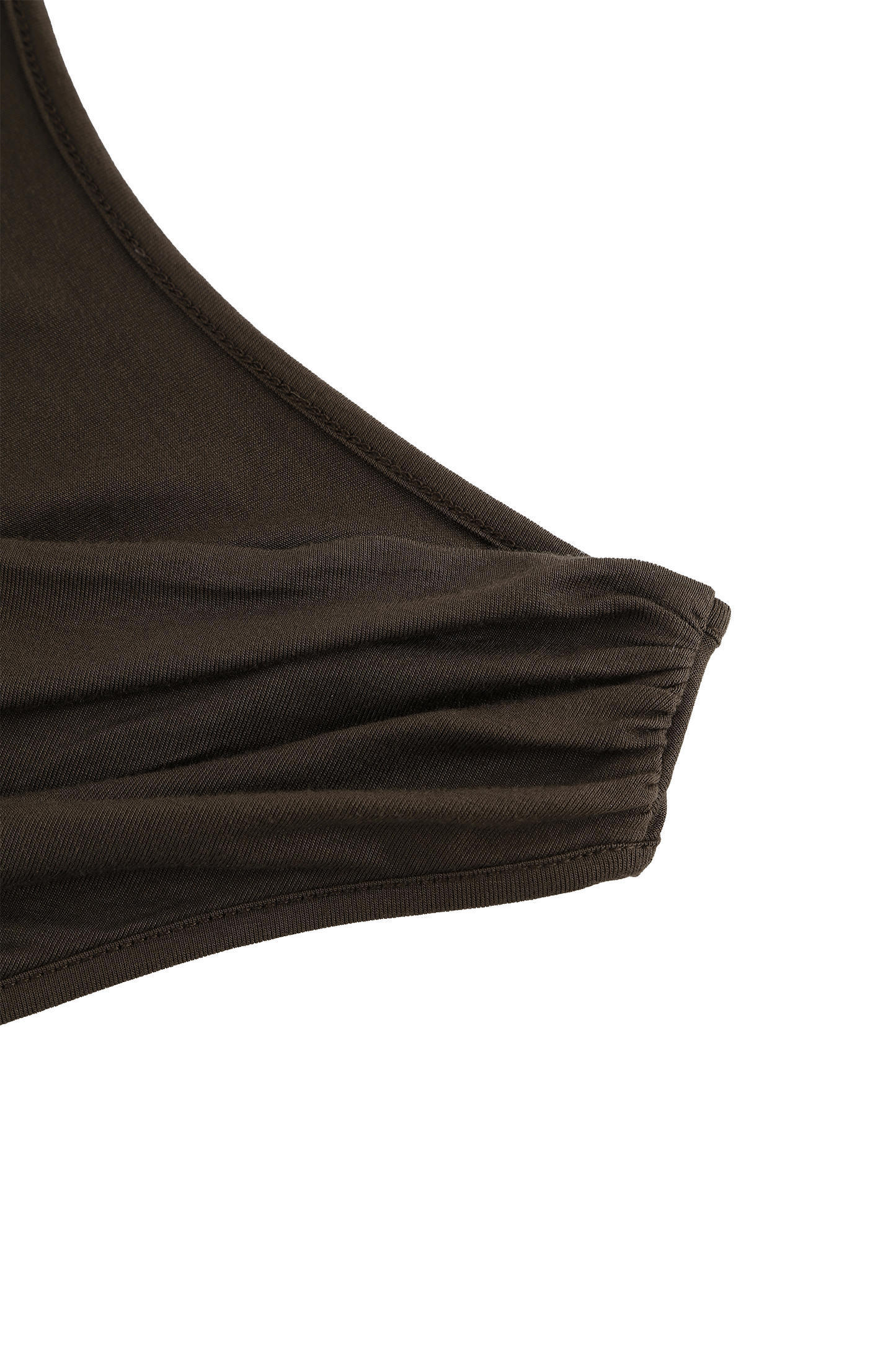 DRAPED SEQUIN‑STAR TANK BROWN