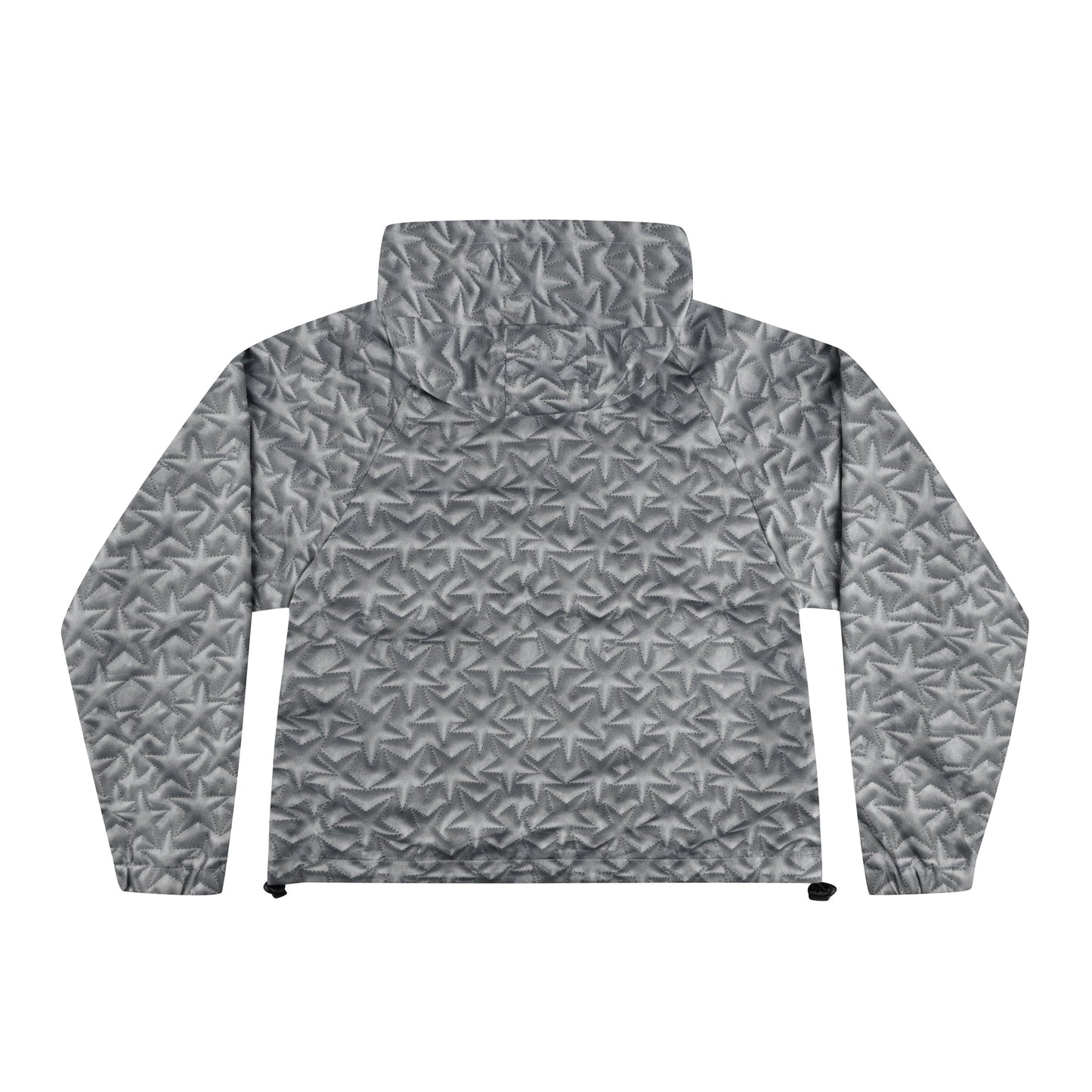 EMBOSSED PRINT UTILITY HOODED JACKET