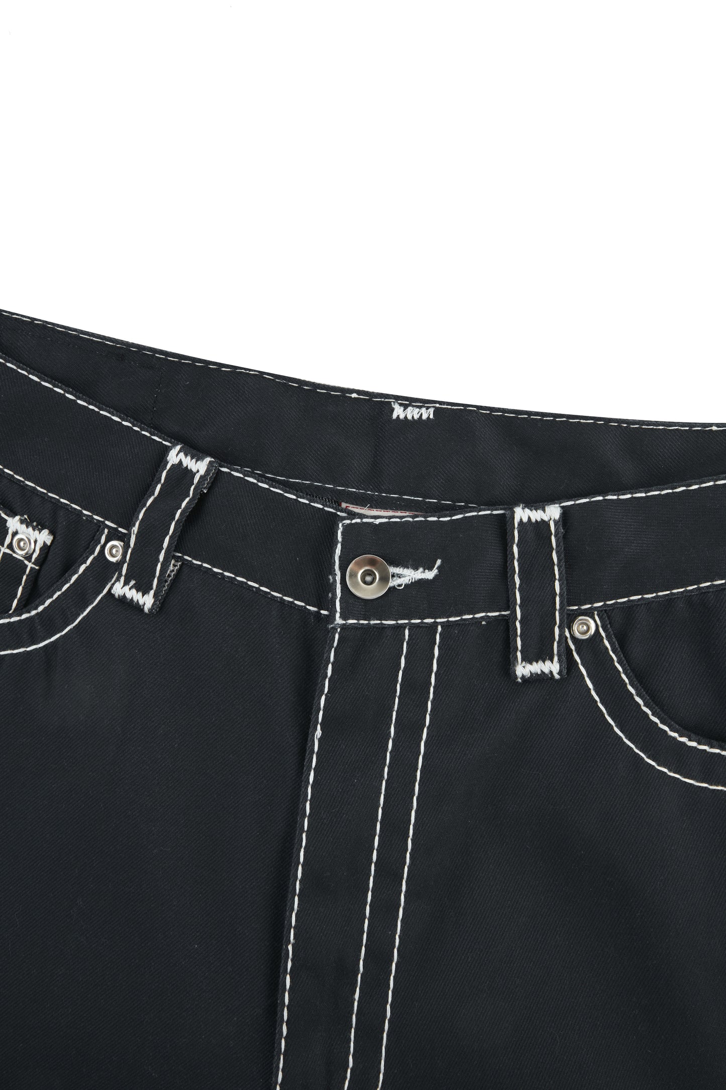 HEAVY STITCH STAR POCKET SHORTS BLACK