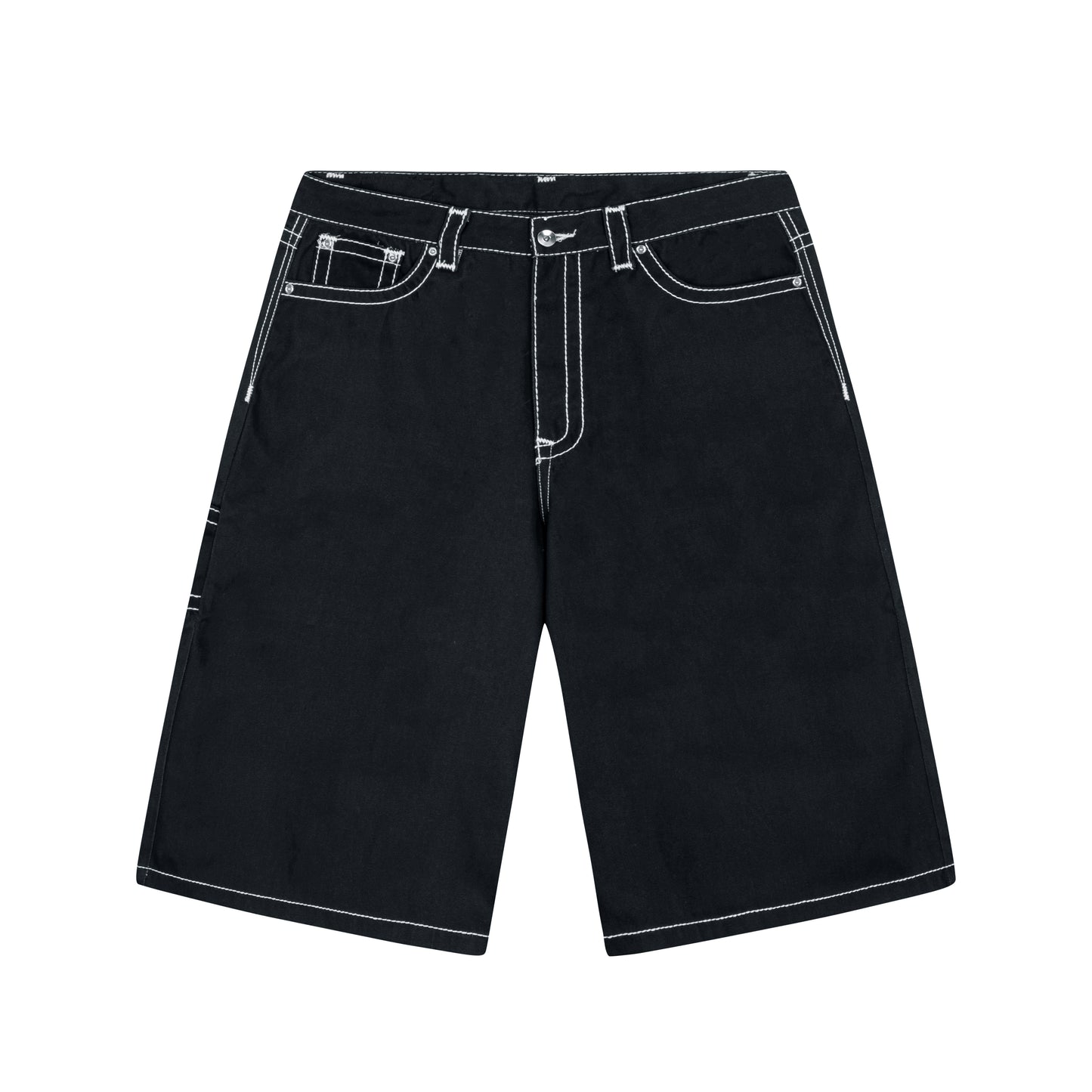 HEAVY STITCH STAR POCKET SHORTS BLACK