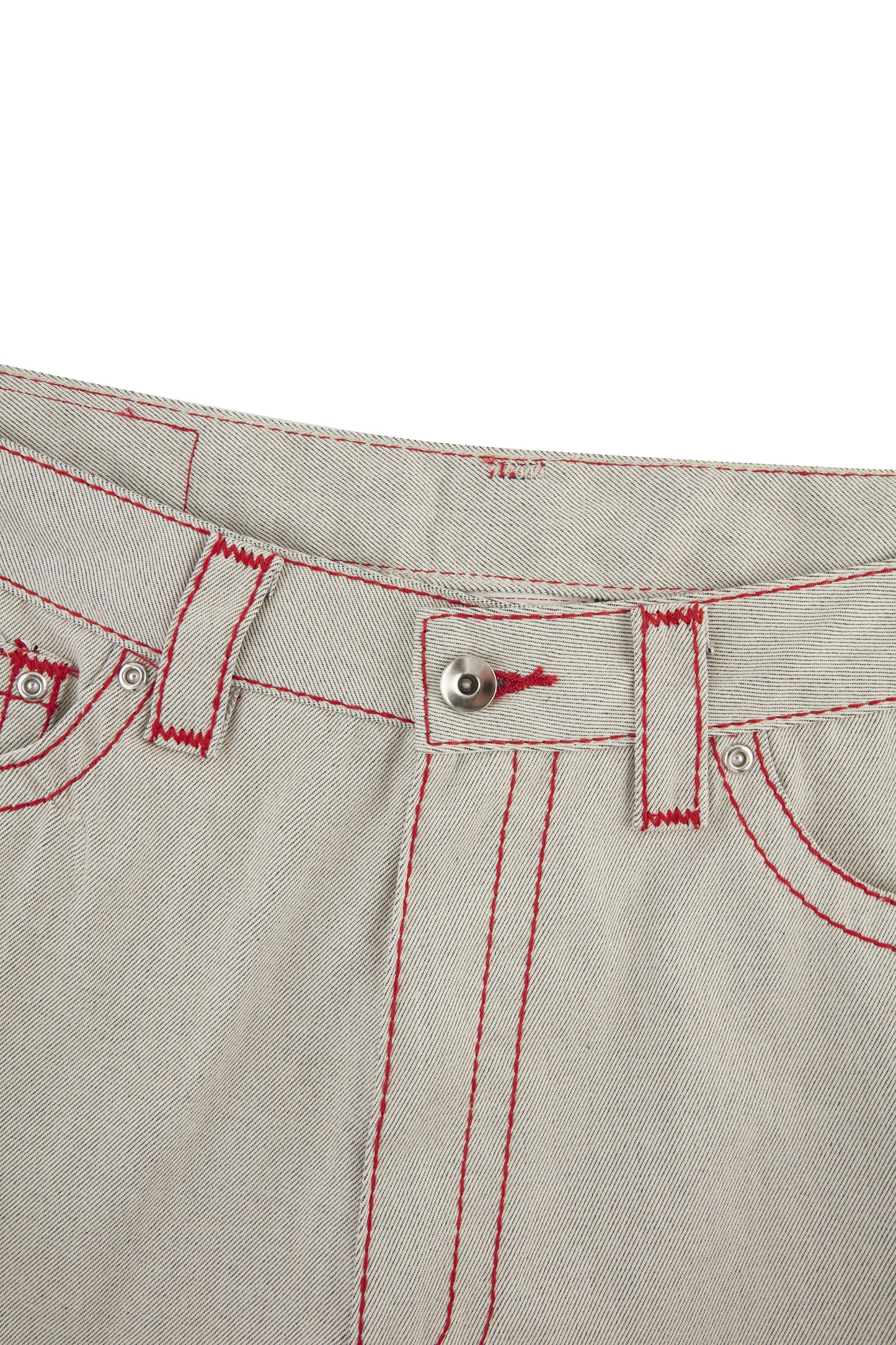HEAVY STITCH STAR POCKET SHORTS OFF WHITE