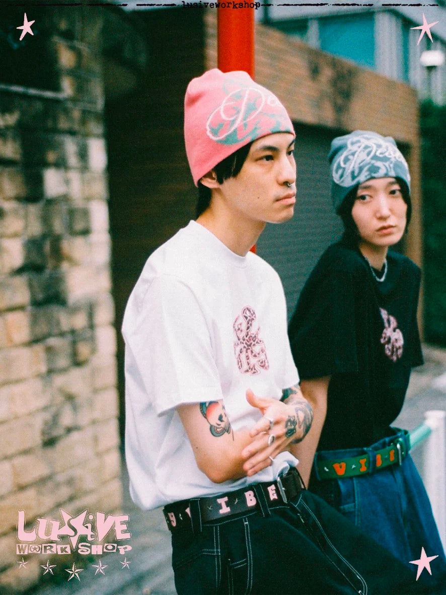DESTROY TASSEL BEANIE PINK