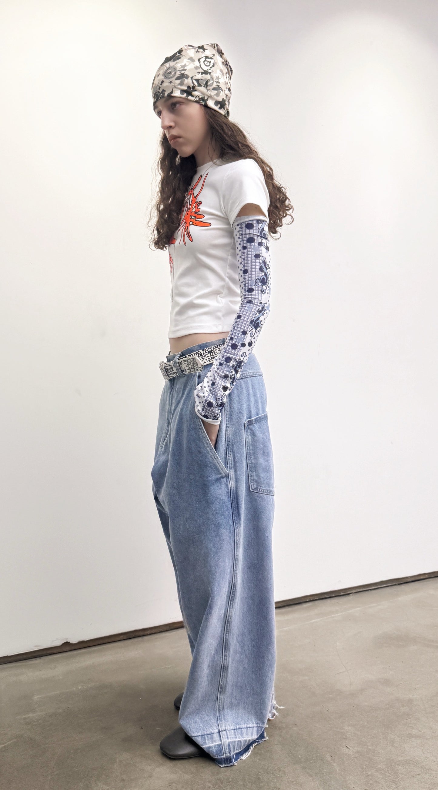 SKULL STAR BAGGY JEANS