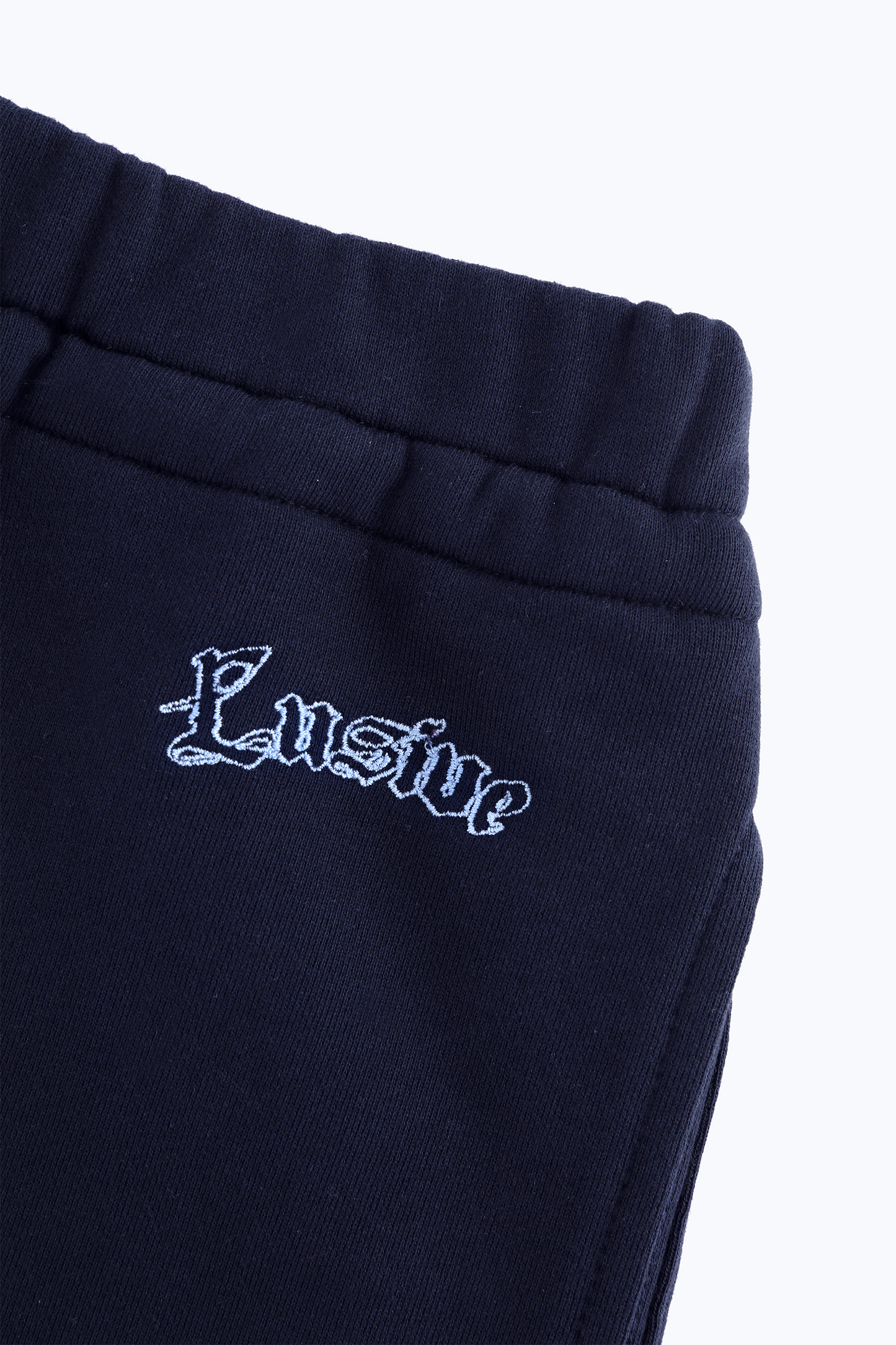 LOOSE FIT COTTON TERRY PATCH SHORTS NAVY