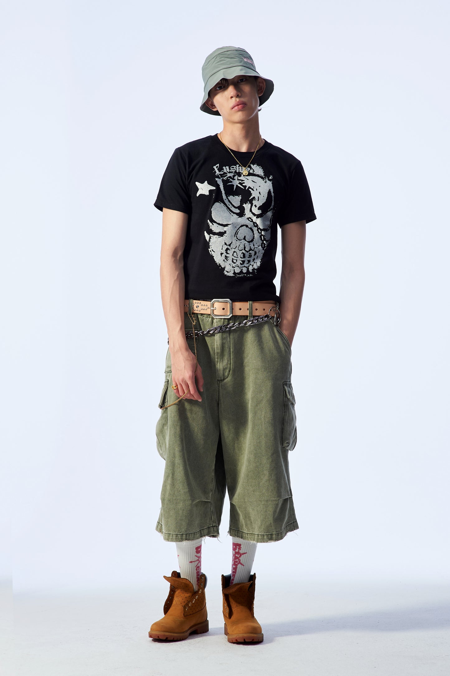 LUSIVE SKULL TEE BLACK