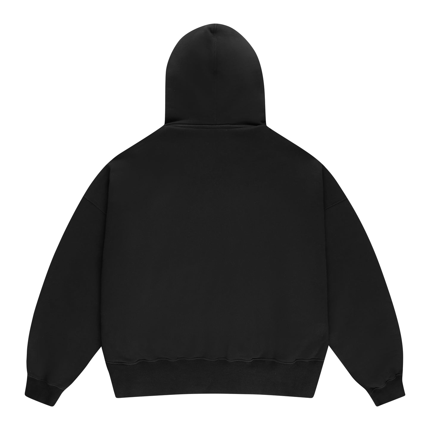 STUDDED ''DESTROY'' PRINT ZIP UP HOODIE BLACK