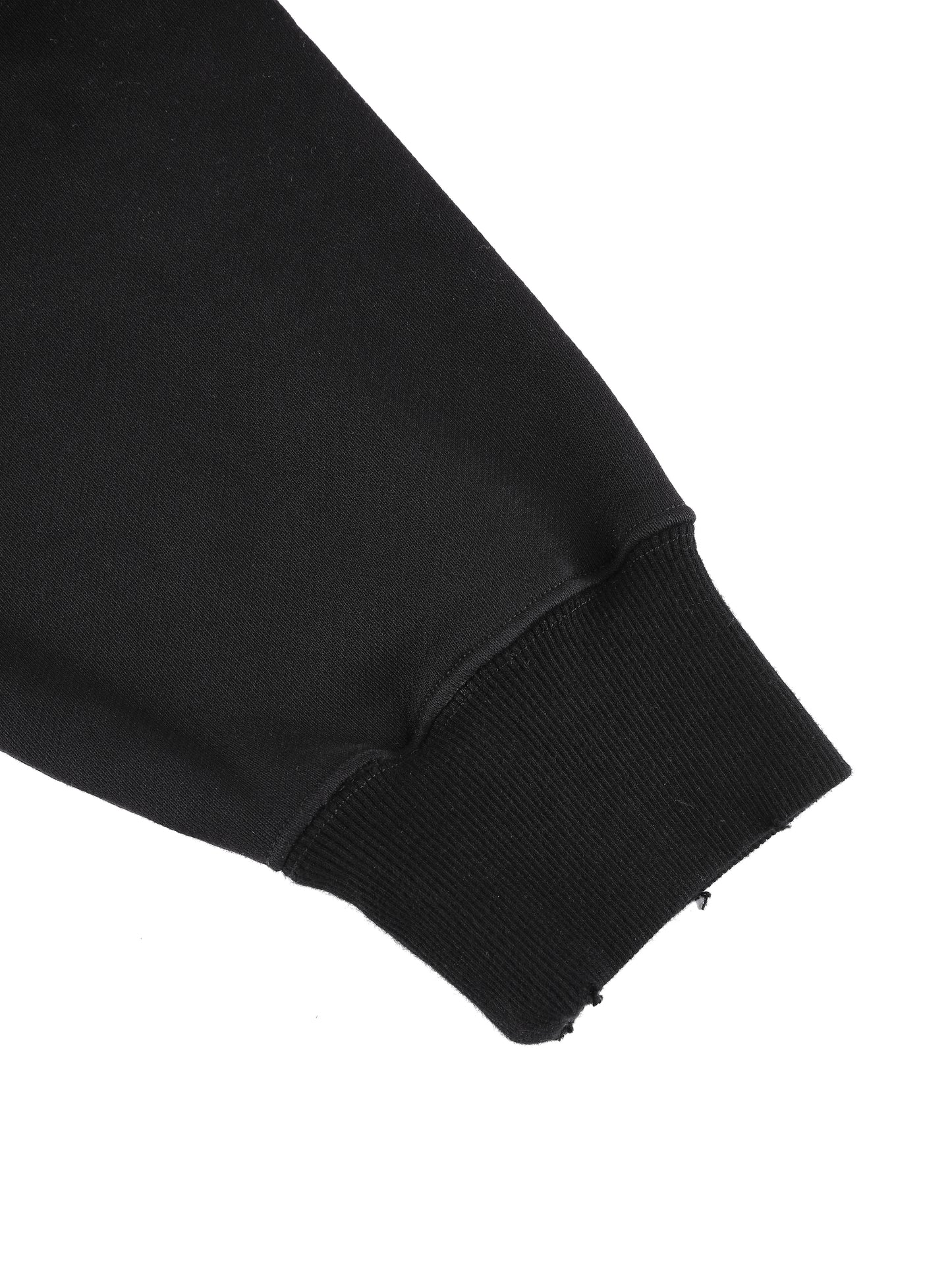 STUDDED ''DESTROY'' PRINT ZIP UP HOODIE BLACK