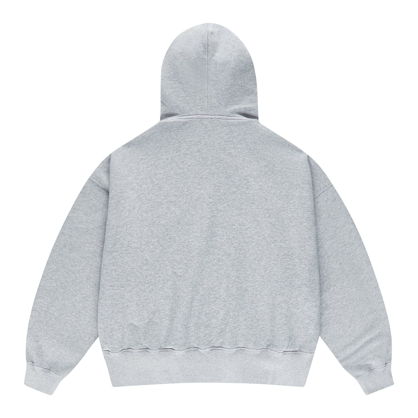 STUDDED ''DESTROY'' PRINT ZIP UP HOODIE GREY
