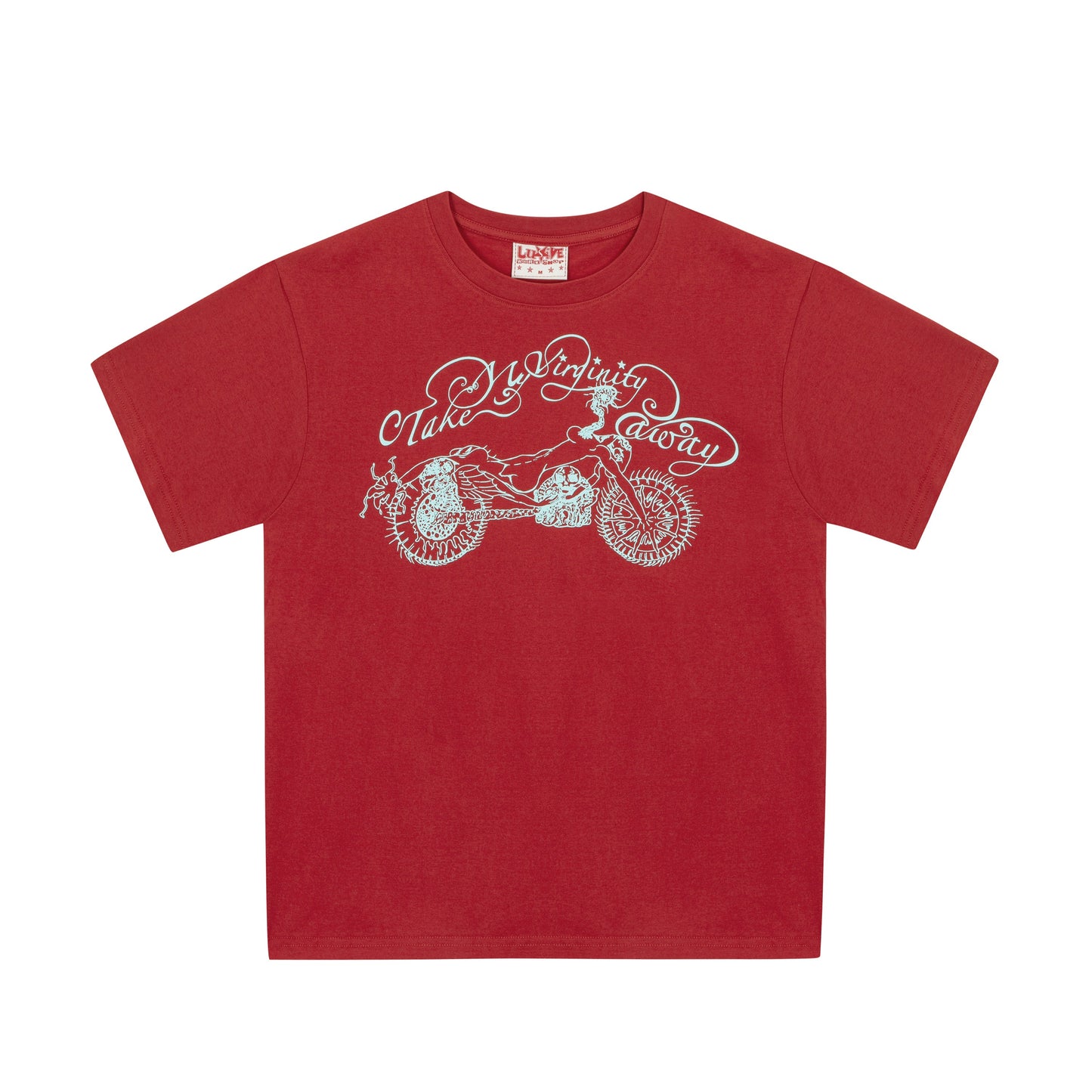 TAKE MY VIRGINITY AWAY TEE RED
