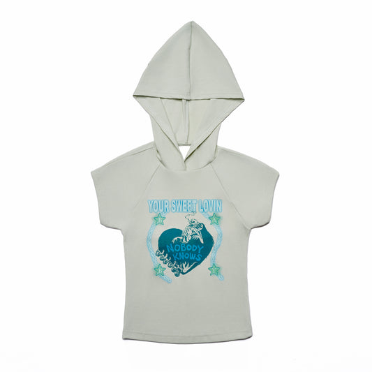 YOUR SWEET LOVIN HOODED TEE LIGHT LIME