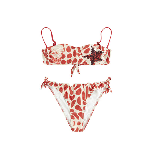 BLOOD PRINT DECONSTRUCTED BIKINI