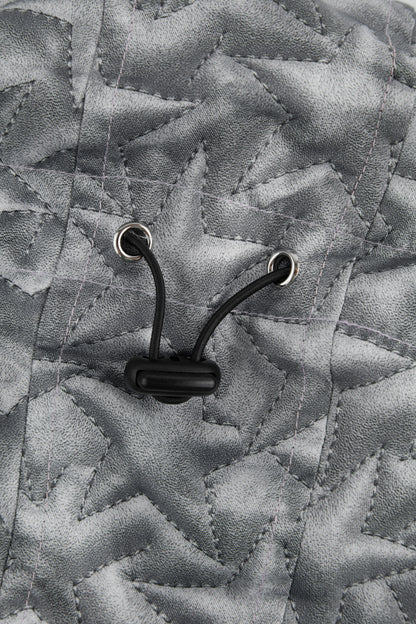 EMBOSSED PRINT UTILITY HOODED JACKET