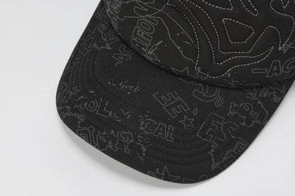 GRAFFITI CIPHER EMBROIDERED TRUCKER CAP