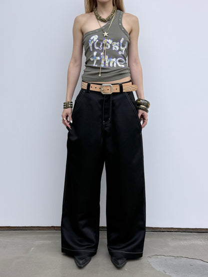 PUSSY TIME GROMMET OPEN-SHOULDER TANK