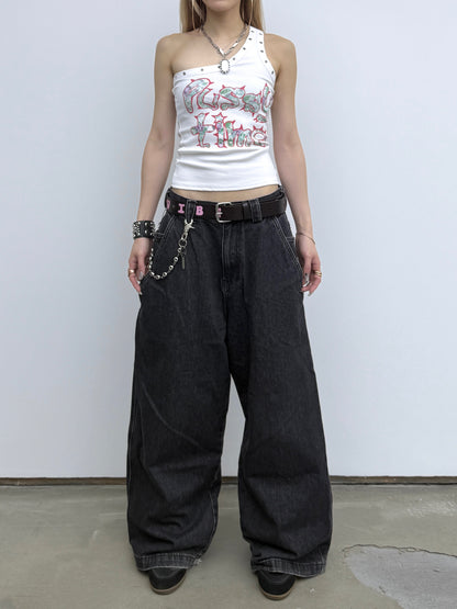 PUSSY TIME GROMMET OPEN-SHOULDER TANK