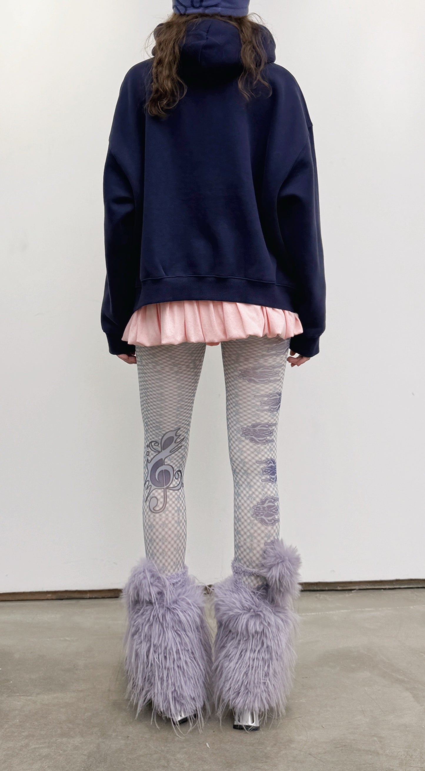 MUSICAL NOTE WAVE DOT CHECKERED STOCKINGS