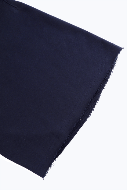 LOOSE FIT COTTON TERRY PATCH SHORTS NAVY