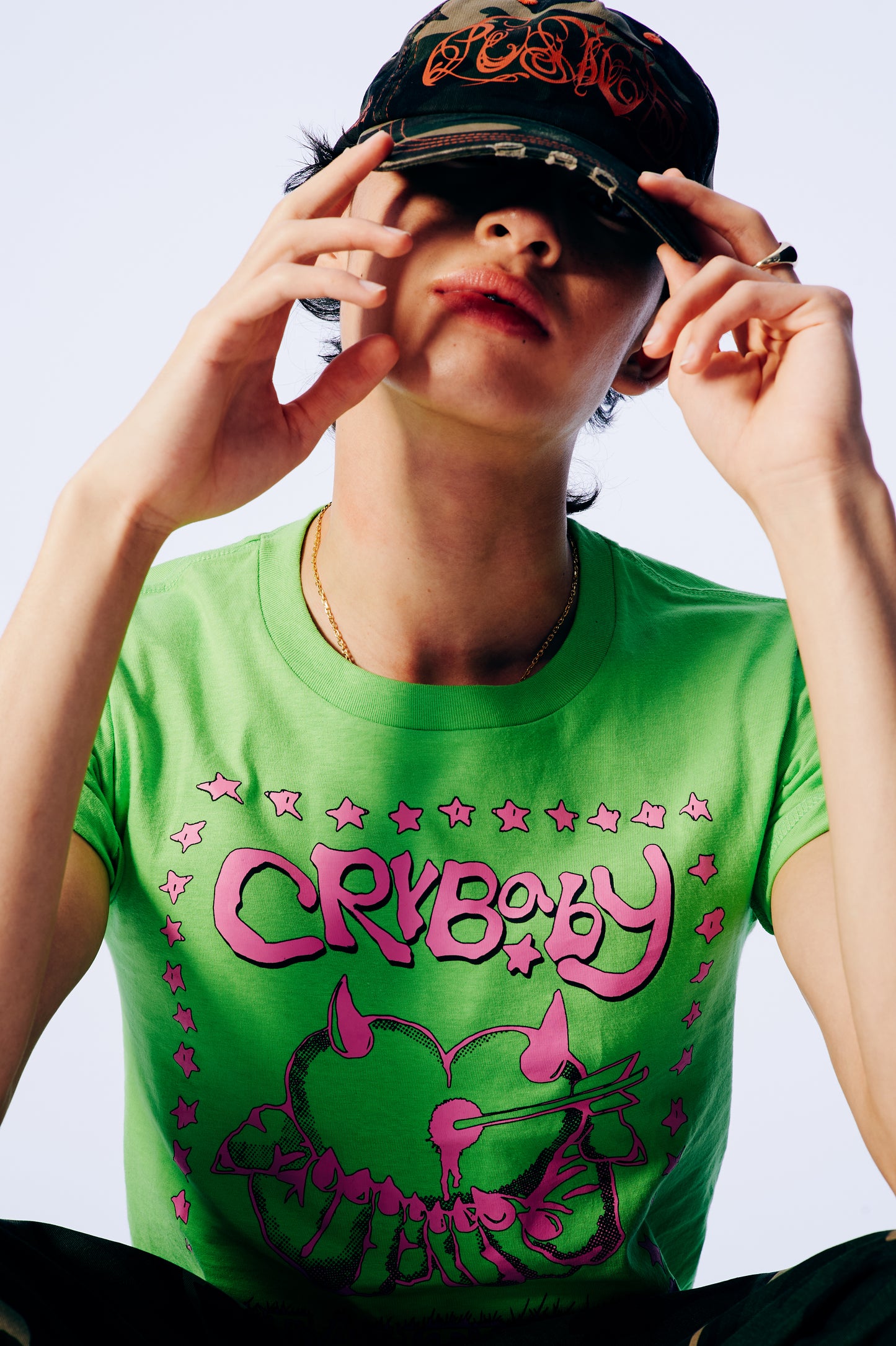 CRYBABY CHAOS TEE GREEN