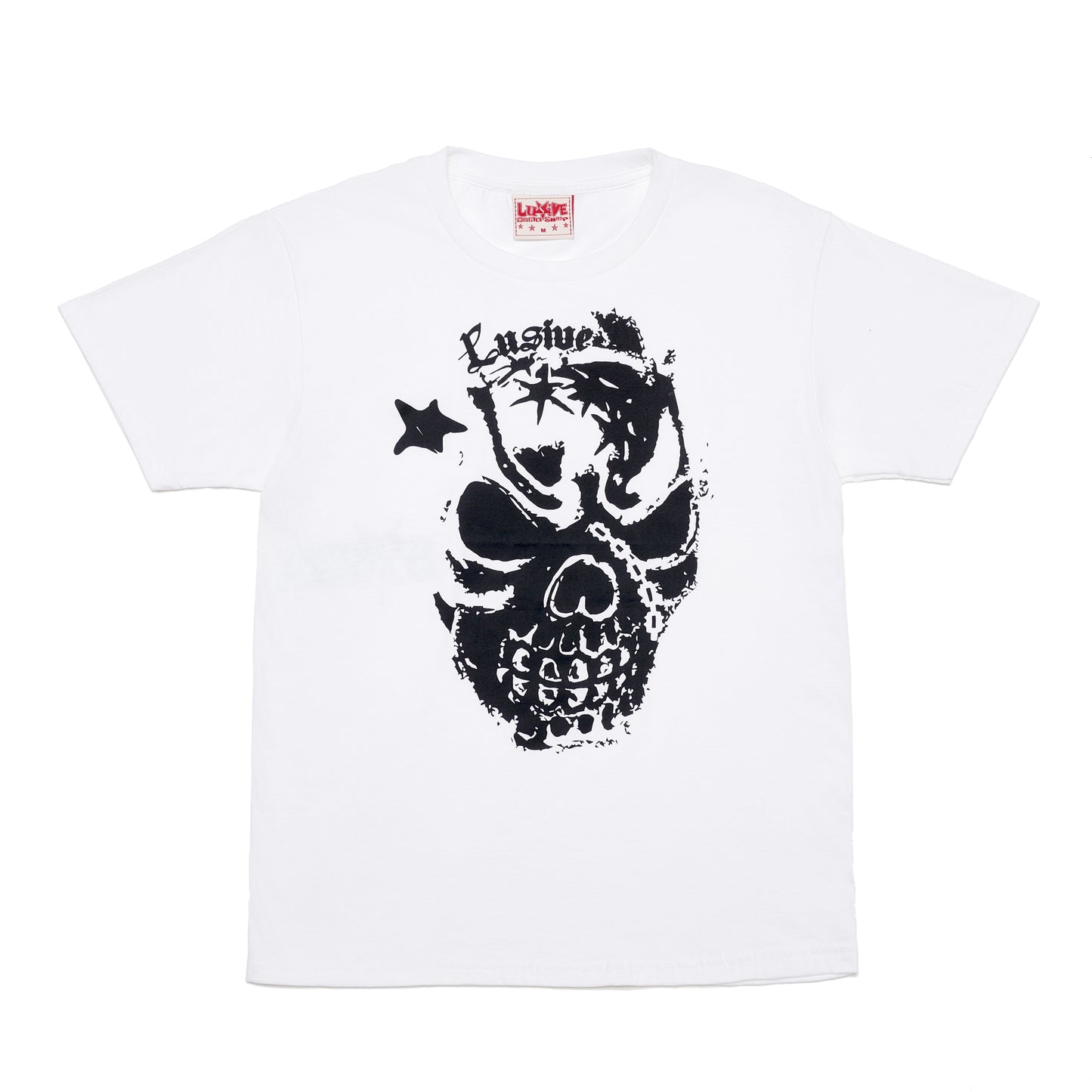LUSIVE SKULL TEE WHITE