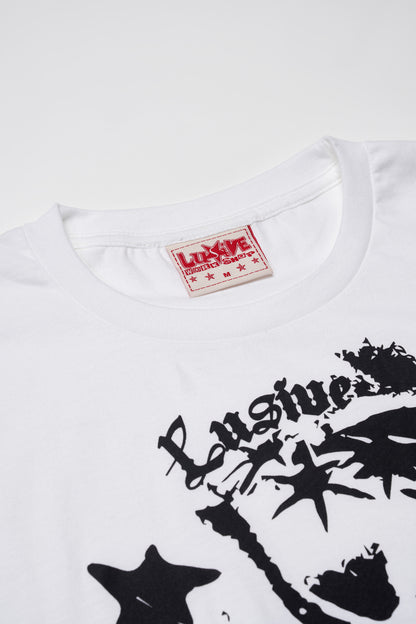 LUSIVE SKULL TEE WHITE