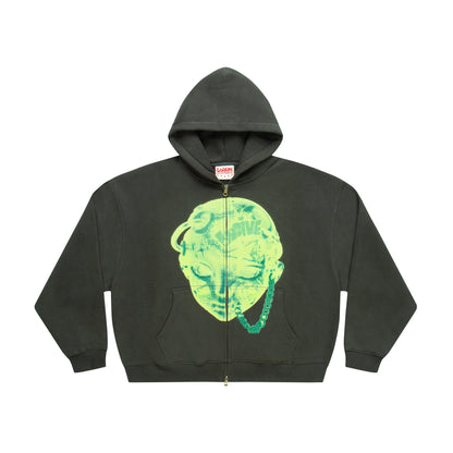 Pink Pimp Doll 印花拉鍊帽衫