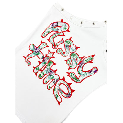 PUSSY TIME GROMMET OPEN-SHOULDER TANK