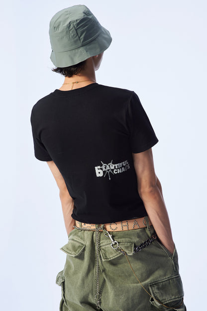 LUSIVE SKULL TEE BLACK