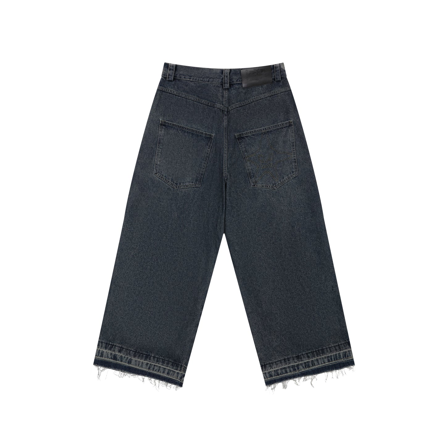 SKULL STAR BAGGY JEANS - FADE
