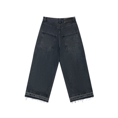 SKULL STAR BAGGY JEANS - FADE
