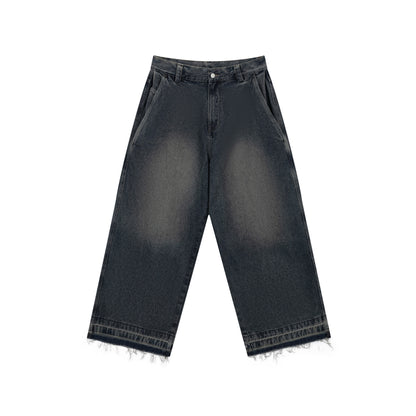 SKULL STAR BAGGY JEANS - FADE