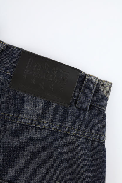 SKULL STAR BAGGY JEANS - FADE