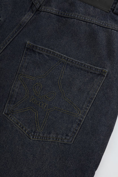 SKULL STAR BAGGY JEANS - FADE