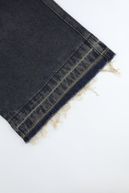 SKULL STAR BAGGY JEANS - FADE