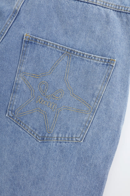 SKULL STAR BAGGY JEANS