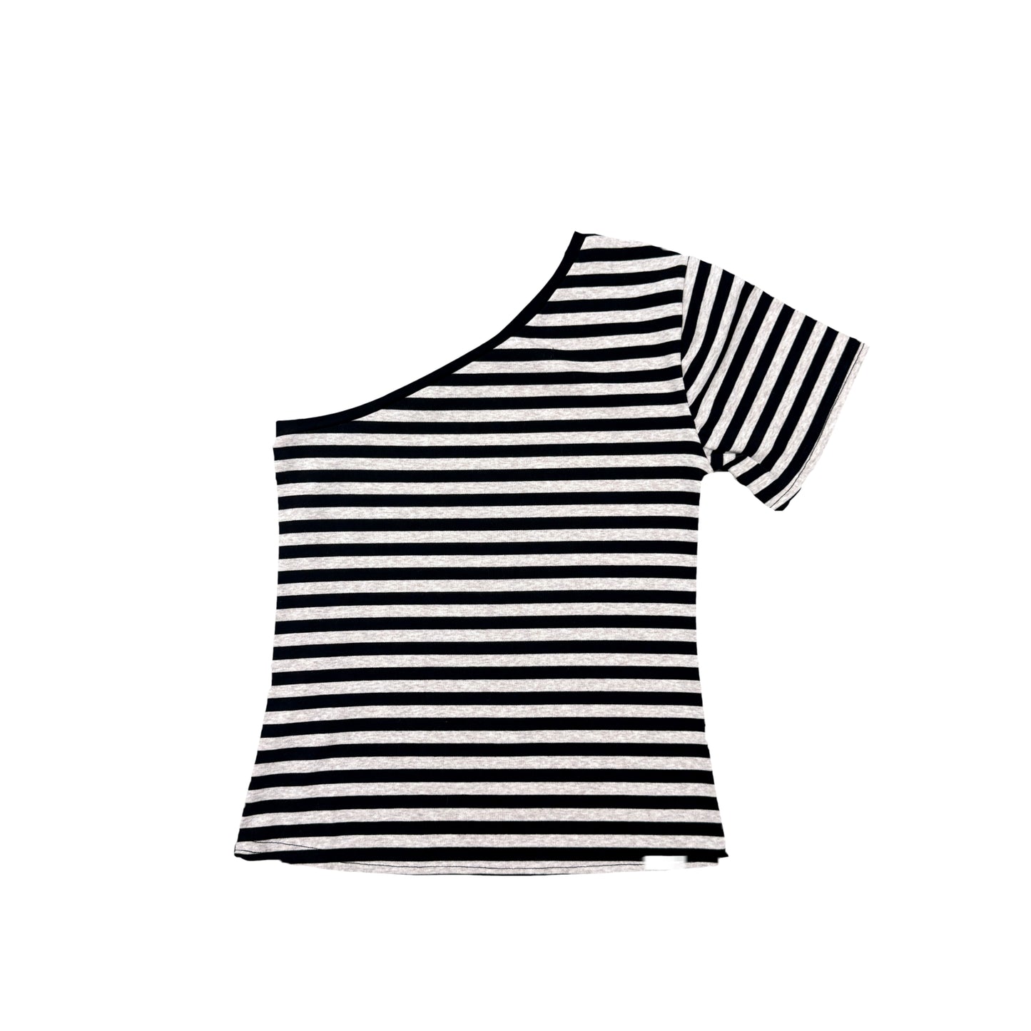 SWEET STRIPE OPEN-SHOULDER TOP